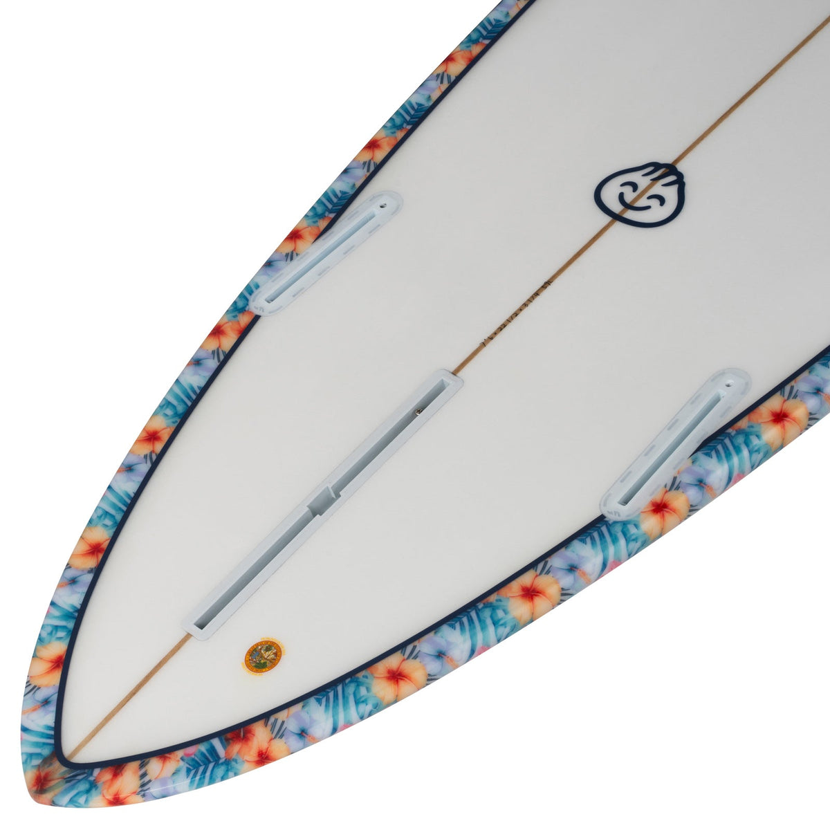 Dumplin Mid Length Surfboard – Hawaiian Floral - Ships 10/16/26