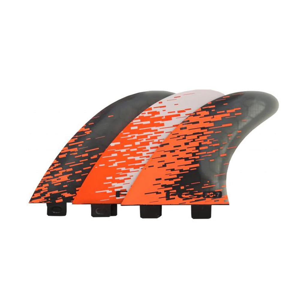 FCS I PC-7 Orange Smoke Tri Fins