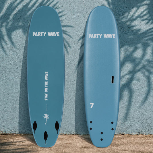 7' Party Wave Soft Top Surfboard - Blue Steel - Ships 10/16/26