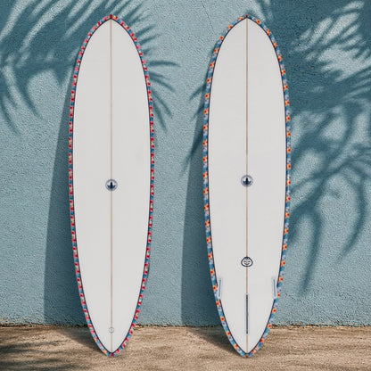 Dumplin Mid Length Surfboard – Hawaiian Floral - Ships 10/16/26