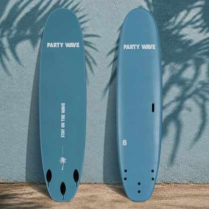 8' Party Wave Soft Top Surfboard - Blue Steel - Ships 10/16/26