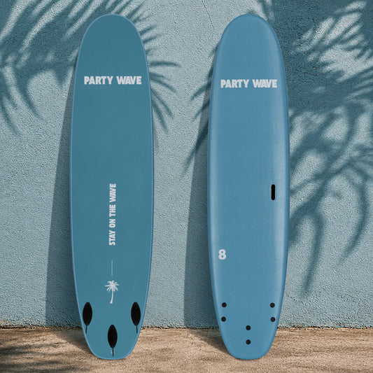 8' Party Wave Soft Top Surfboard - Blue Steel