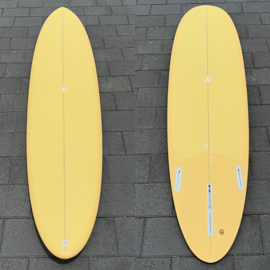 7’10” ANY DAY Mid Length Surfboard – Banana - 62.4L