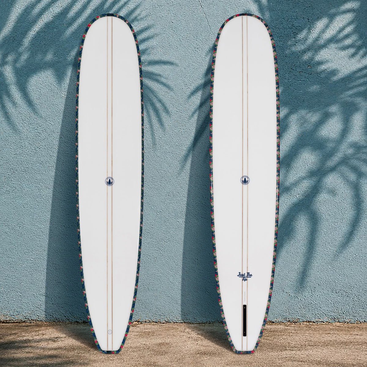 Just The Tip Noserider Longboard Surfboard – Navy Floral - Ships 10/16/26