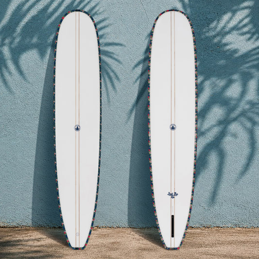 Just The Tip Noserider Longboard Surfboard – Navy Floral - Ships 10/16/26
