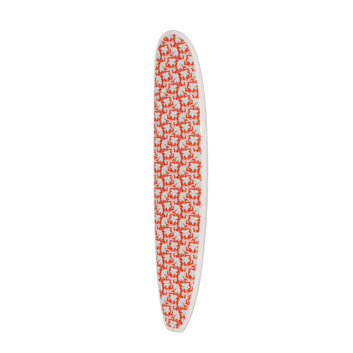 The Tangerine Tropics Print – Floral Surfboard Wall Art