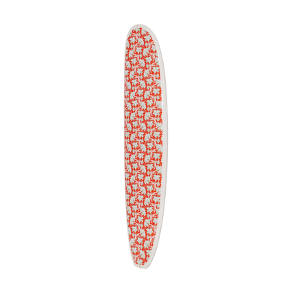 The Tangerine Tropics Print – Floral Surfboard Wall Art