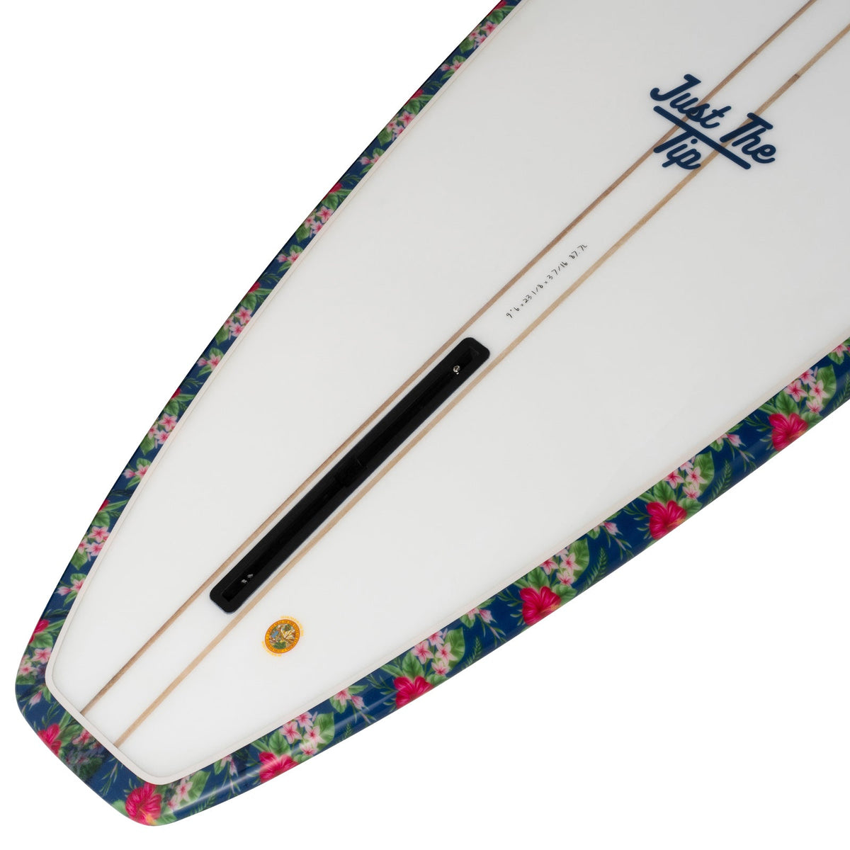 Just The Tip Noserider Longboard Surfboard – Navy Floral - Ships 10/16/26