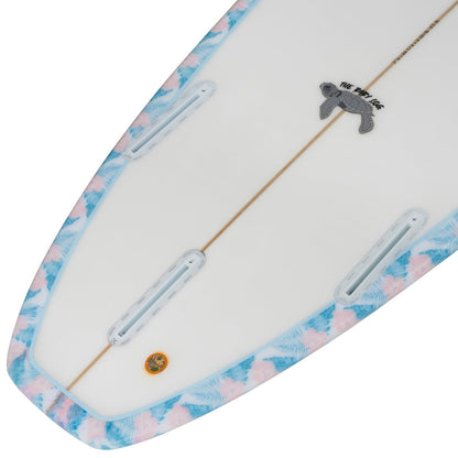 The Baby Log Beginner Longboard Surfboard – Floral Blue - Ships 10/16/26