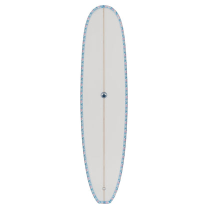 The Baby Log Beginner Longboard Surfboard – Floral Blue - Ships 10/16/26