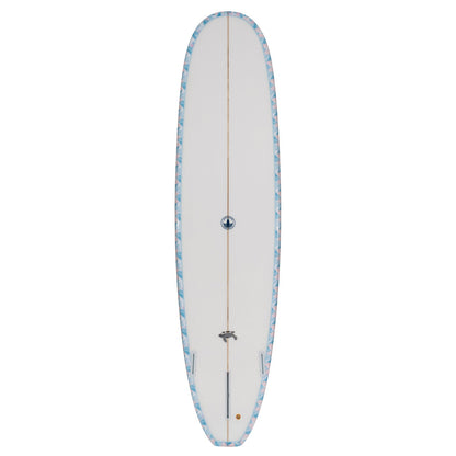 The Baby Log Beginner Longboard Surfboard – Floral Blue - Ships 10/16/26